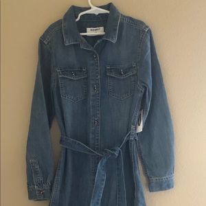 NEW Old Navy Youth Girls Large Denim Shirt Dress